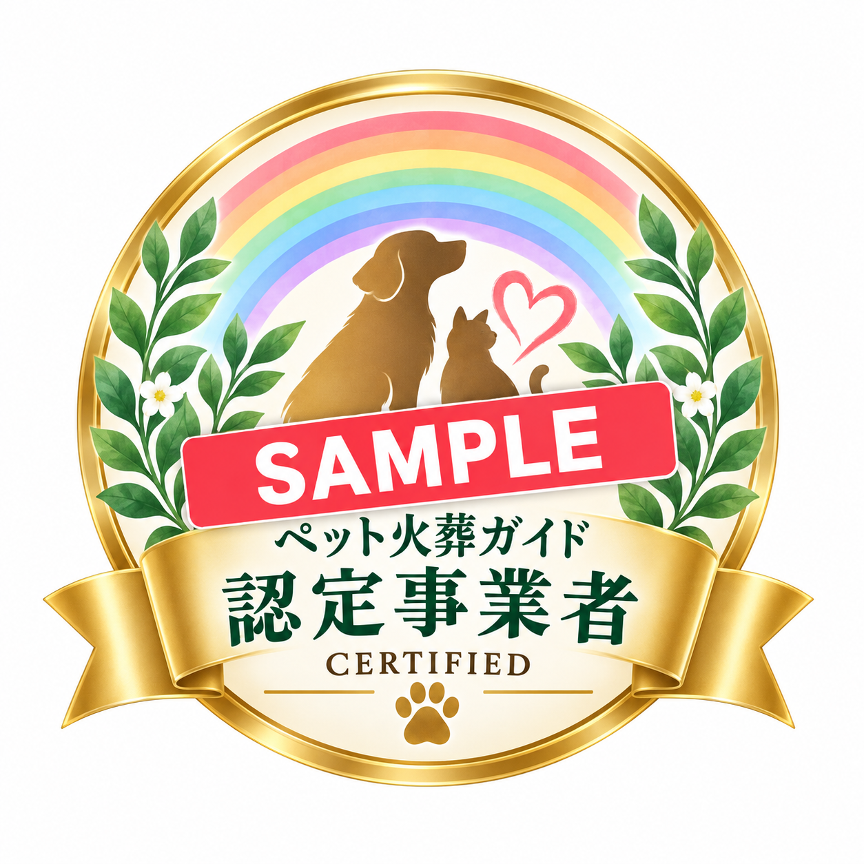ペット火葬ガイド認定事業者マーク SAMPLE